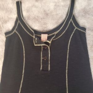 Free People thermal/waffle Gray.